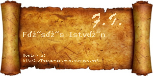 Fésüs István névjegykártya