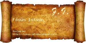 Fésüs István névjegykártya