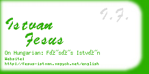 istvan fesus business card